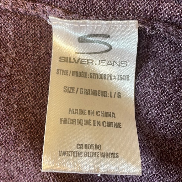 Silver Jeans Purple Cardigan with pocket and shoulder detailing - Picture 5 of 7